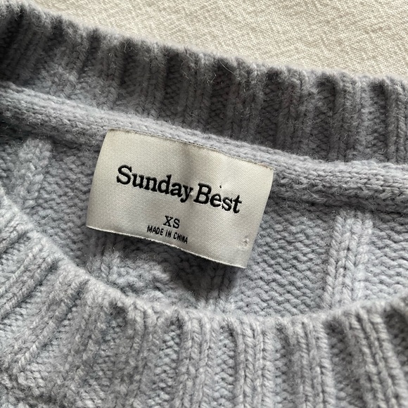 Aritzia light blue/grey cropped sweater - Picture 2 of 2